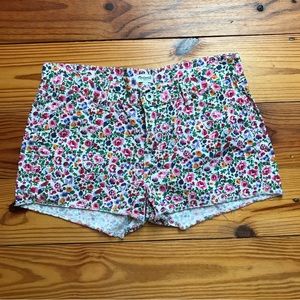 Madewell White Floral Denim Shorts, EUC, 2/26